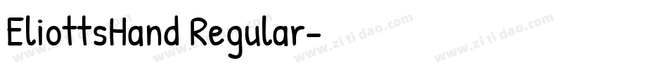 EliottsHand Regular字体转换